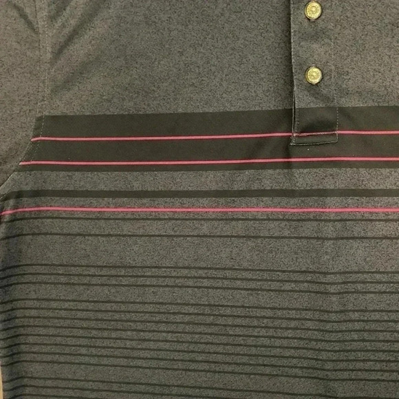 Men’s pebble beach performance golf striped polo size medium - Picture 5 of 9